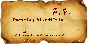Paczolay Viktória névjegykártya