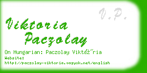 viktoria paczolay business card